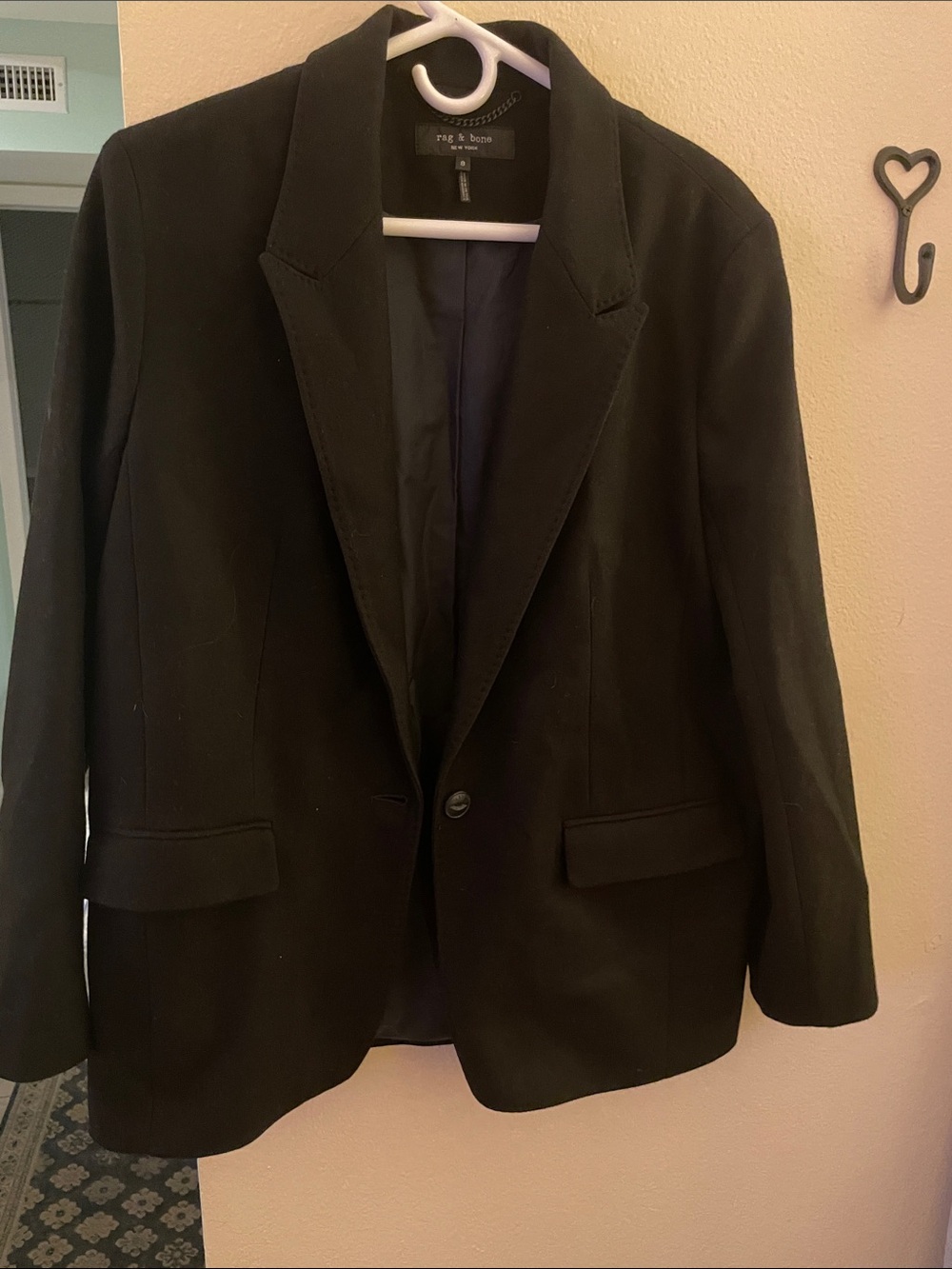 rag & bone Black Women's Single-Button Blazer